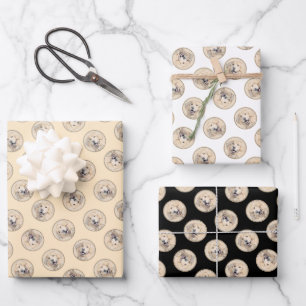 Golden Retriever Painting Cute Original Dog Art Wrapping Paper Sheet