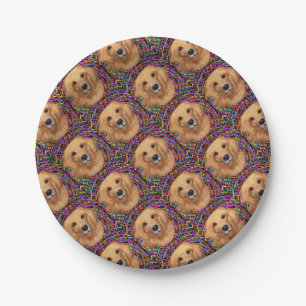 Golden Retriever Paper Plate