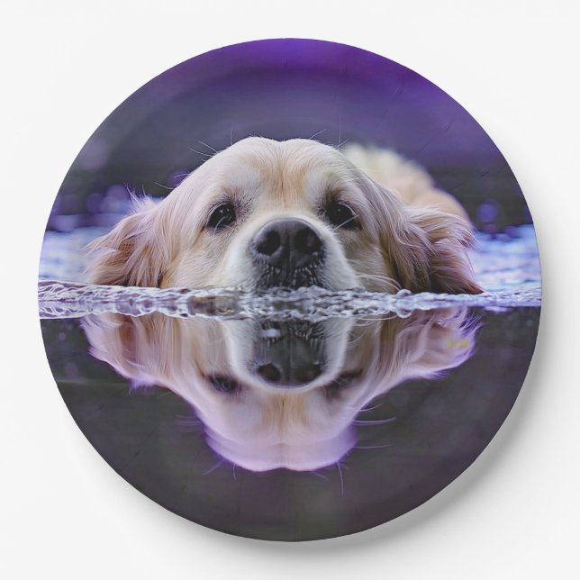 Golden Retriever Paper Plates (Front)