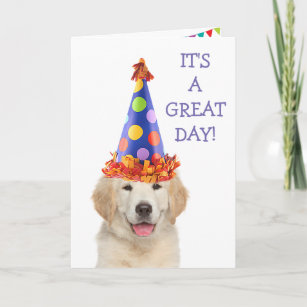 Golden Retriever Party Puppy Birthday Card
