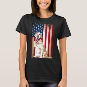 Golden Retriever Patriotic 4th Of July America Usa T-Shirt