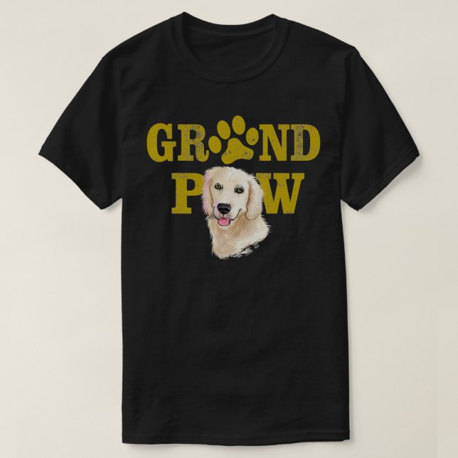 Golden Retriever Paw Grandpaw Grandpa Dog Lover  T-Shirt (Design Front)