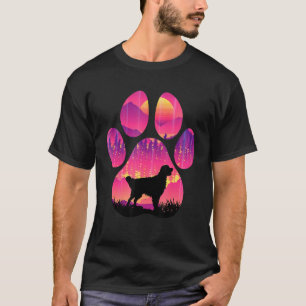 Golden Retriever Paw Mum Dad Dog Women Men T-Shirt
