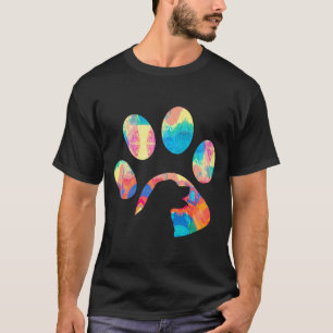 Golden Retriever Paw Silhouette - Painting T-Shirt