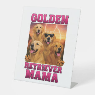Golden Retriever Pedestal Sign