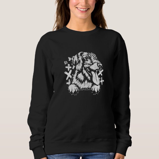 Golden Retriever Peeking  Pet Sweatshirt (Front)