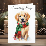 Golden Retriever Personalised Dog Lover Christmas  Holiday Card<br><div class="desc">If you're a golden retriever lover, then this holiday season, you'll definitely want to take a look at our festive collection of holiday cards and gifts. Featuring an adorable golden retriever with a winter scarf, our cards are sure to put a smile on the face of anyone who receives them....</div>