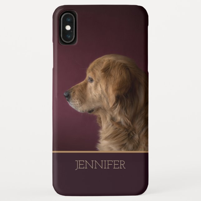 Golden Retriever Personalised Name | Dog Case-Mate iPhone Case (Back)