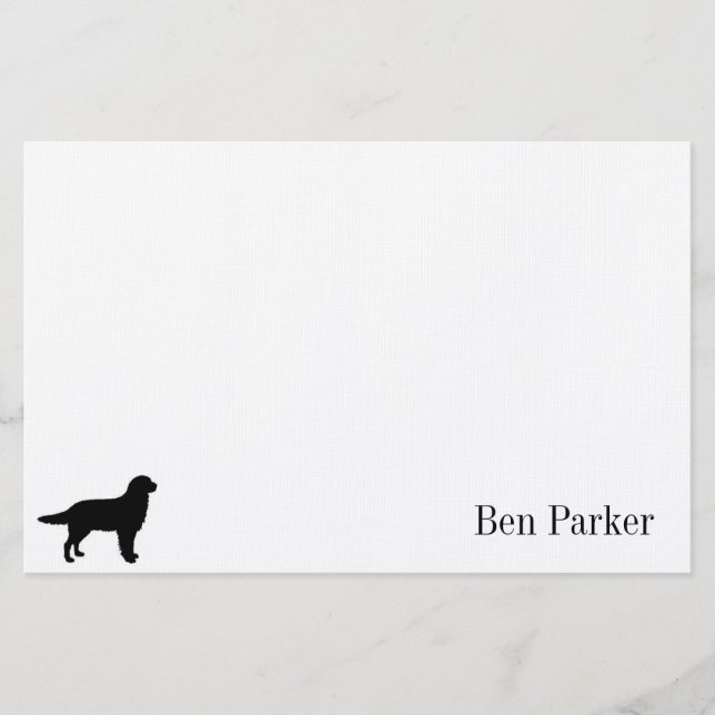 Golden Retriever Personalised Stationery (Front)