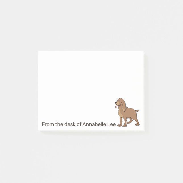 Golden Retriever Personalize Post-it Notes (Front)