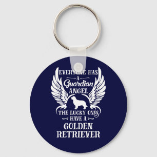 Golden Retriever pet dog guardian angel Key Ring