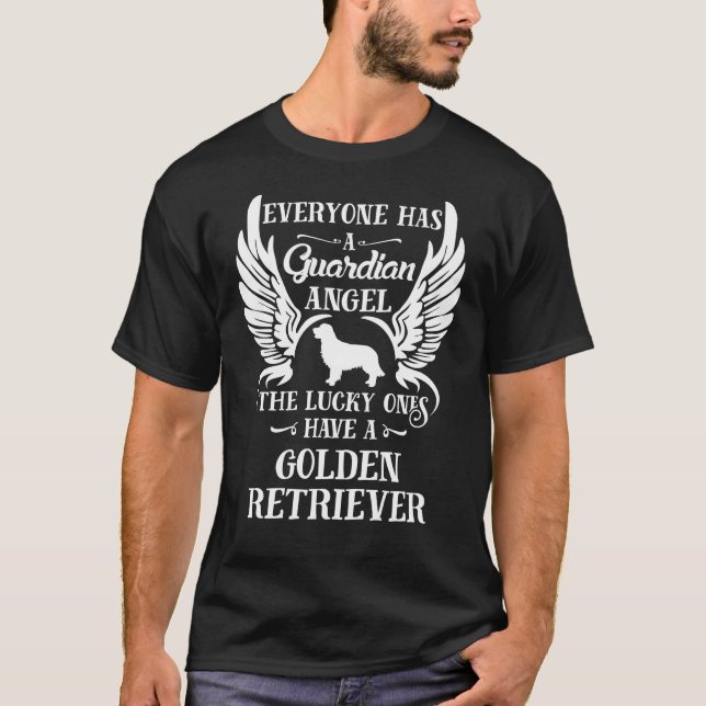 Golden Retriever pet dog guardian angel T-Shirt (Front)