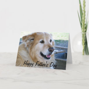 Golden Retriever Photo Happy Father's Day Card
