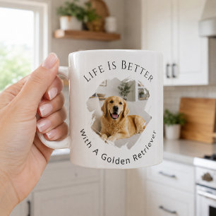 Golden Retriever Photo Life Is Better Coffee Mug