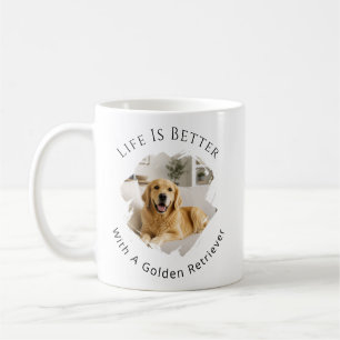 Golden Retriever Photo Life Is Better Coffee Mug