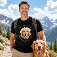 Golden Retriever Photo Life Is Better men black