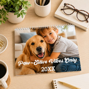 Golden Retriever photo Paw-sitive Vibes Only 2027 Calendar