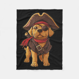 Golden Retriever Pirate Dog Halloween Party Men Fleece Blanket