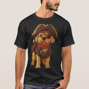 Golden Retriever Pirate Dog Halloween Party Men T-Shirt