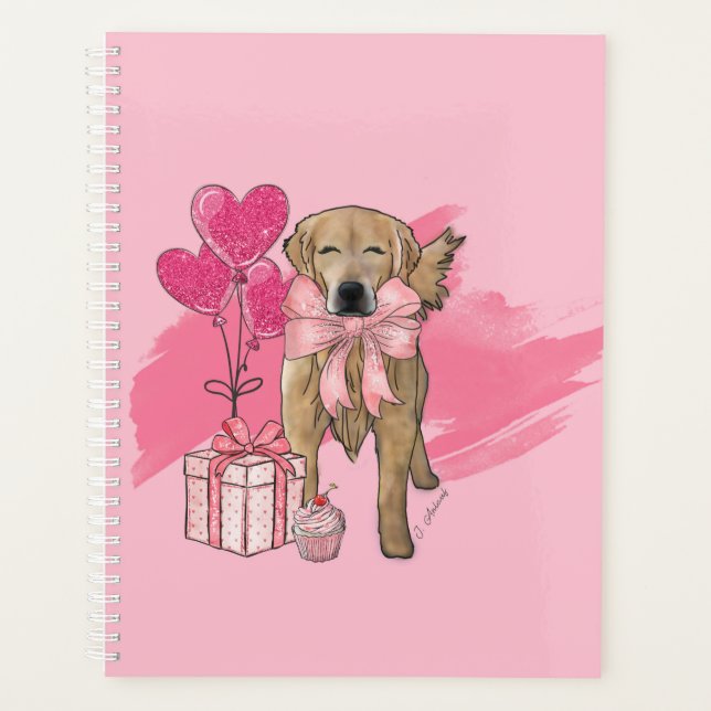 Golden Retriever Planner, Appointment Calendar Planner (Front)