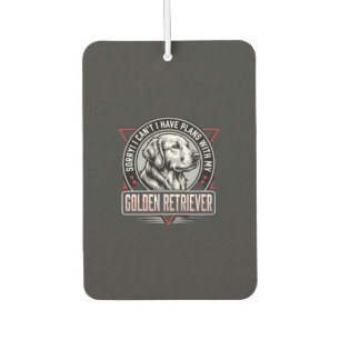 Golden Retriever Plans Dog Badge Design Car Air Freshener