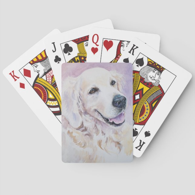 Golden retriever playing cards (Back)