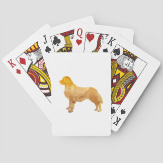Golden Retriever Playing Cards