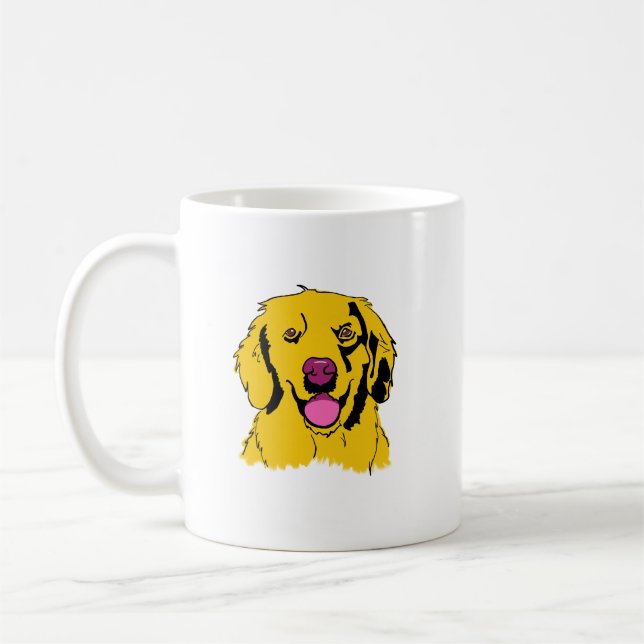 Golden Retriever Pop Art Coffee Mug (Left)