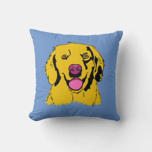 Golden Retriever Pop Art Cushion