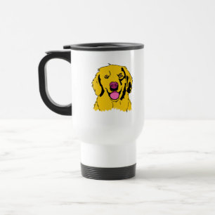 Golden Retriever Pop Art Travel Mug