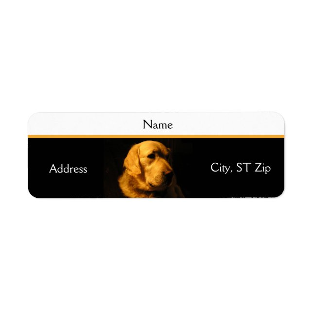Golden Retriever Portrait Address Label Return Address Label (Front)