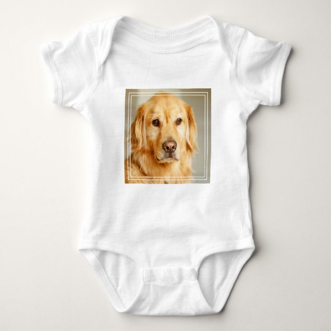 Golden Retriever Portrait Baby Bodysuit (Front)
