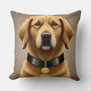 Golden Retriever Portrait Cushion
