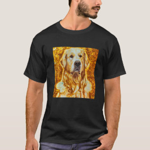 Golden Retriever Portrait Gustav Klimt Style T-Shirt