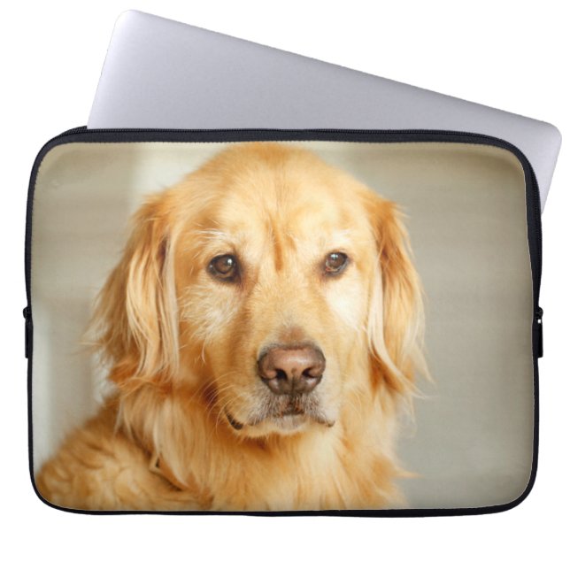 Golden Retriever Portrait Laptop Sleeve (Front)