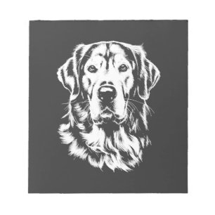 Golden Retriever Portrait Minimalist Apparel Notepad