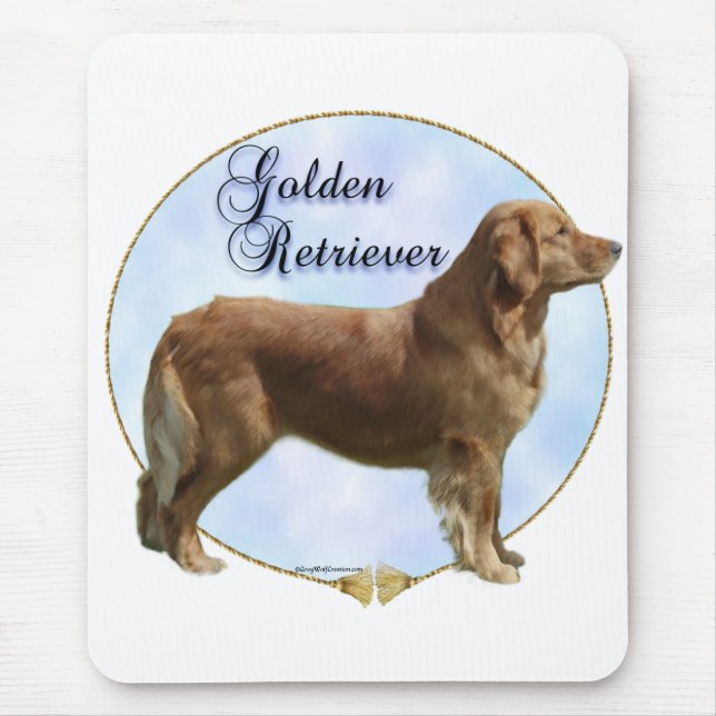 Golden Retriever Portrait Mouse Pad (Front)