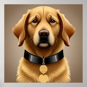 Golden Retriever Portrait  Poster