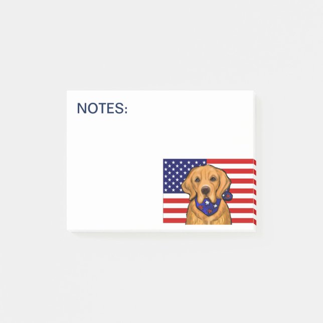 Golden Retriever Post-it Notes (Front)