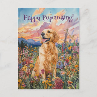 Golden Retriever Postcrossing - Postcard