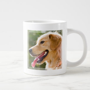 Golden Retriever Profile With Tongue Out Large Coffee Mug