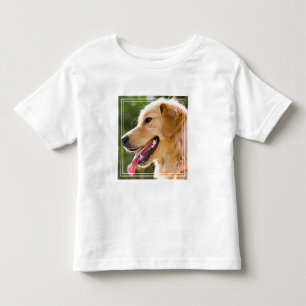 Golden Retriever Profile With Tongue Out Toddler T-Shirt