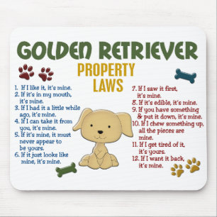 Golden Retriever Property Laws 4 Mouse Pad