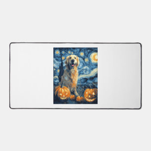 Golden Retriever Pumpkin Starry Night Dog Mum Van Desk Mat