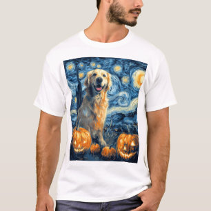 Golden Retriever Pumpkin Starry Night Dog Mum Van T-Shirt