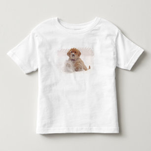 Golden Retriever Pup in Snow Toddler T-Shirt