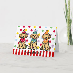 Golden Retriever Puppies Birthday Card