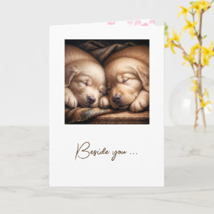 Golden Retriever Puppies For Anniversary Card