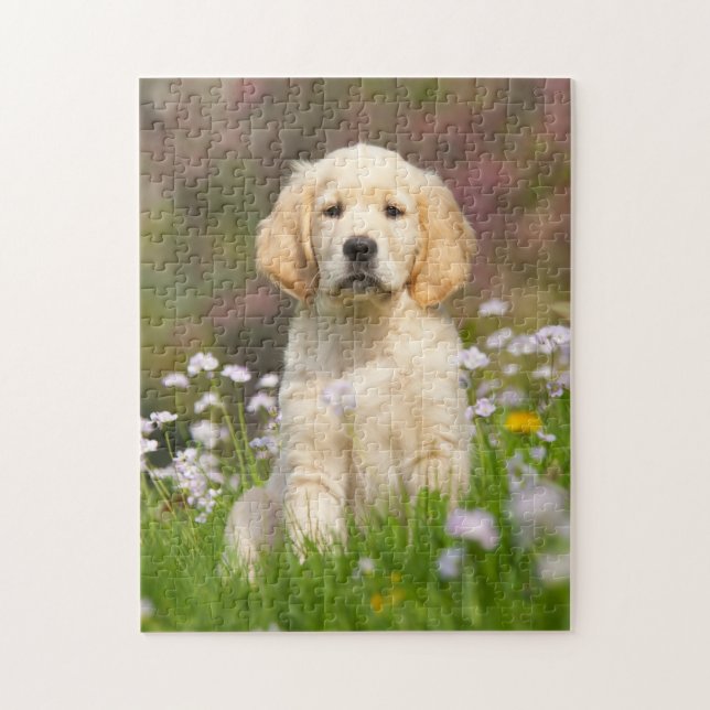 Golden Retriever puppy a cute Goldie Jigsaw Puzzle (Vertical)
