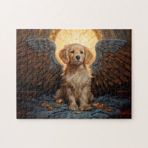 Golden Retriever puppy Angel Jigsaw Puzzle